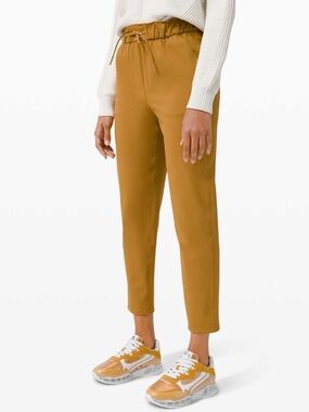 Lululemon Keep Moving Pant 7/8 High-Rise Spiced Bronze Yellow Gold Size 8 W5DCFS